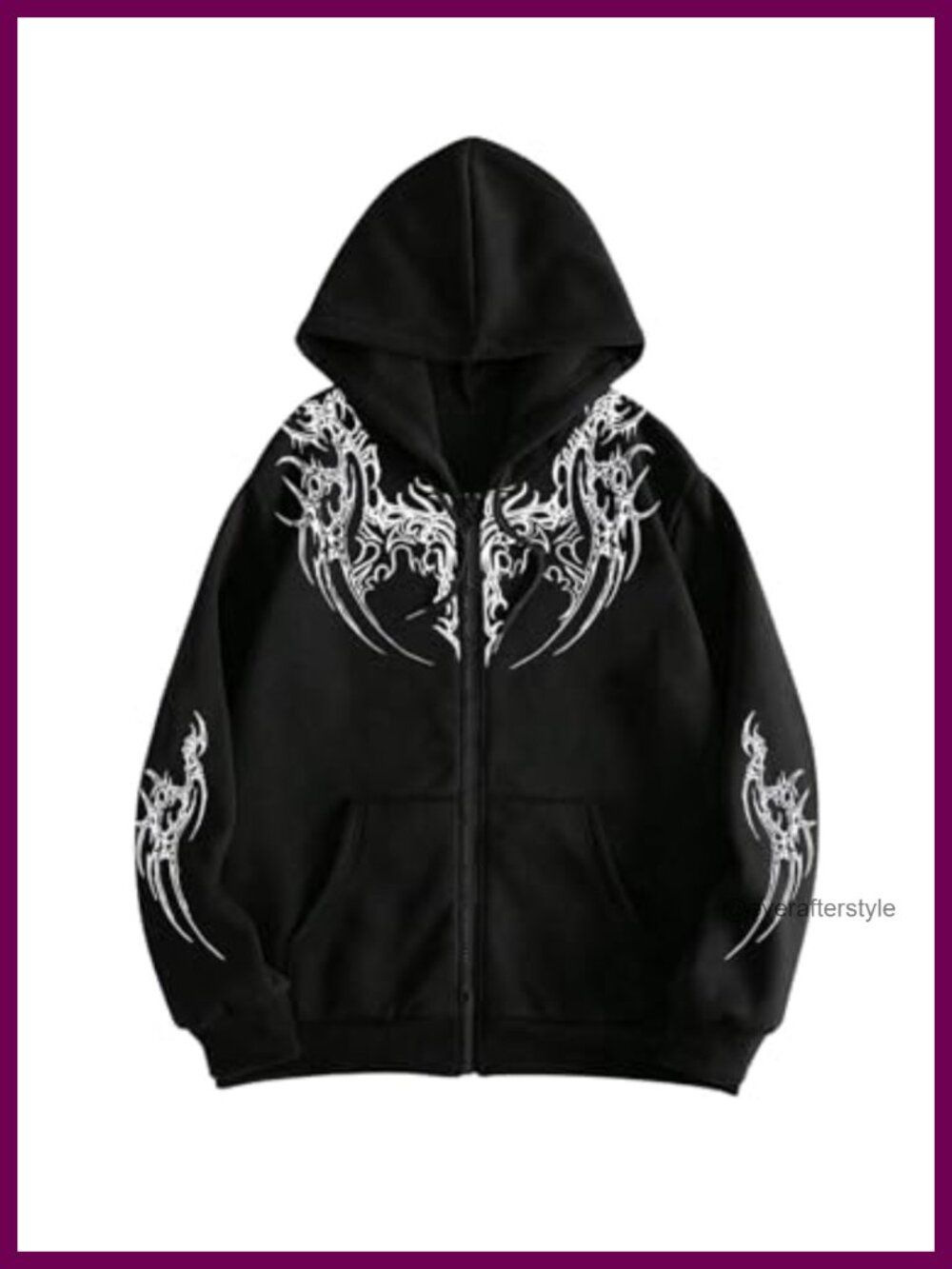 Men's Zip Up Graphic Hoodie Long Sleeve Drawstring Sweatshirt